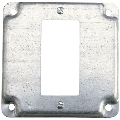 4x4 electrical box cover for centered 1 gang switch|Amazon.com: Metal Switch Box And Cover Plate.